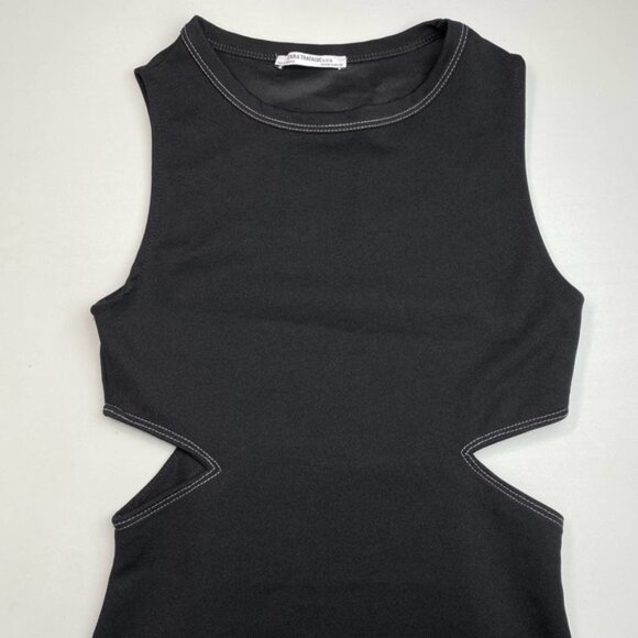 ZARA Side Cut Out Bodycon Mini Dress  Sz Small - Picture 3 of 5